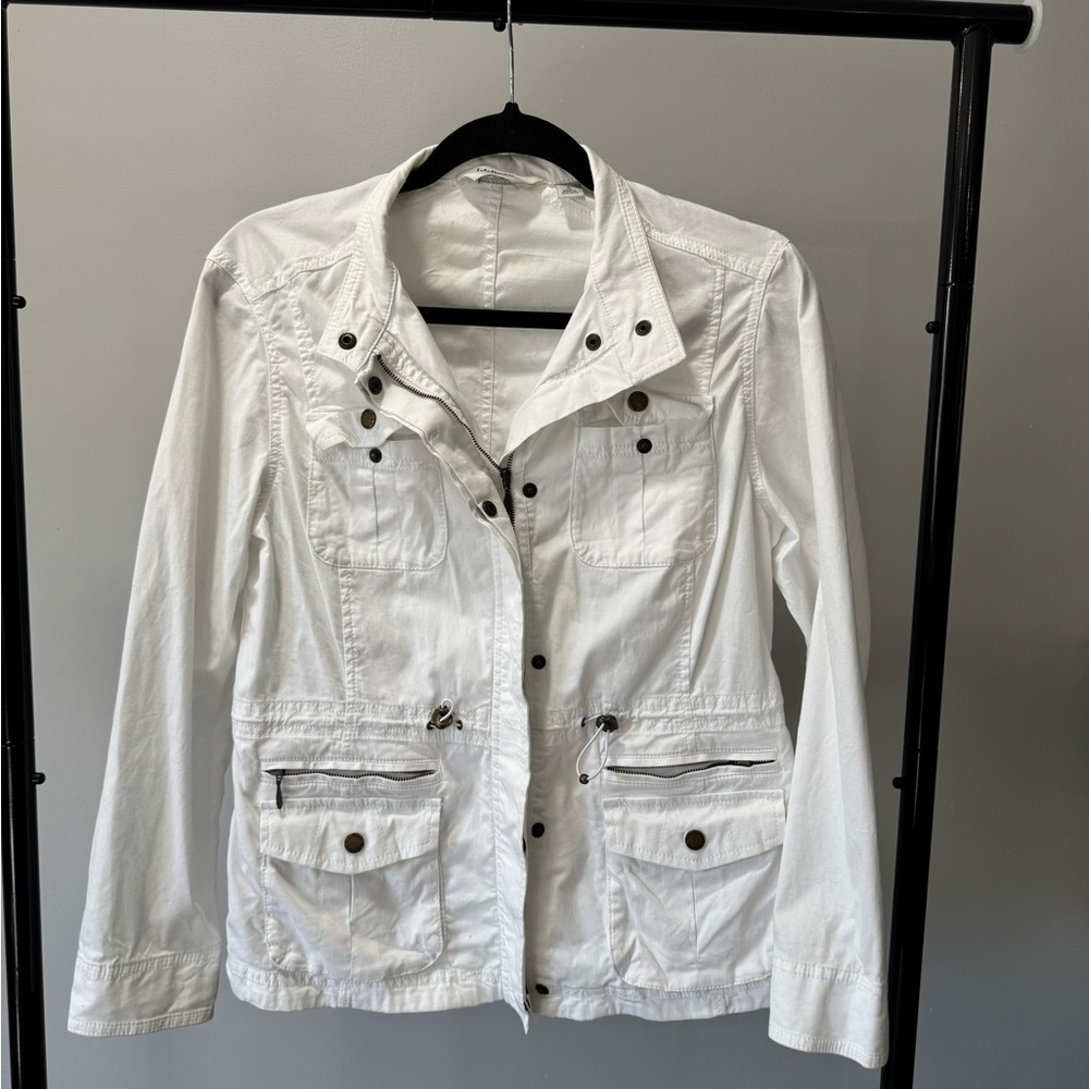 L.L. Bean White Utility Jacket for Women